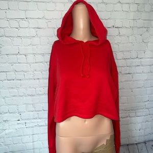 divided by h&m red hoodie size M